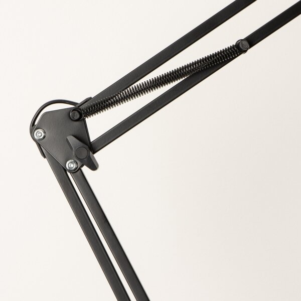 Brilagi - Flexibilná stojacia lampa TASKER 1xE27/60W/230V 184 cm čierna