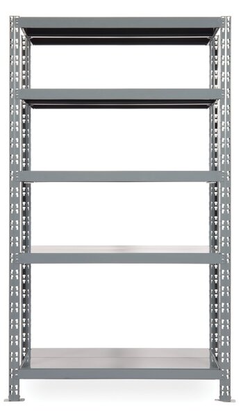 Policový regál 1+1 ZADARMO, 1800x1200x500 mm, 5 políc, nosnosť police 300 kg, základná