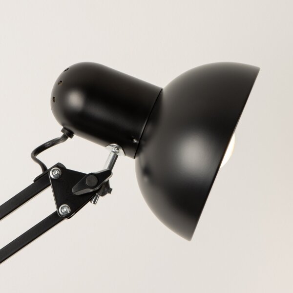 Brilagi - Flexibilná stojacia lampa TASKER 1xE27/60W/230V 184 cm čierna