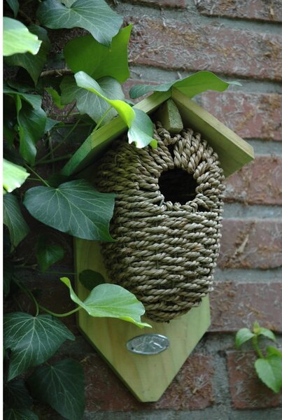 Vtáčia búdka z morskej trávy Esschert Design, výška 26,2 cm