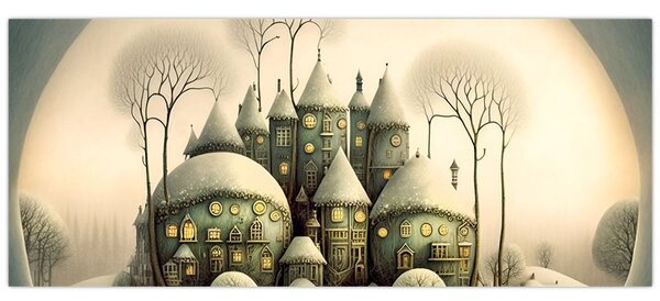 Obraz - Rozprávkové chalúpky (120x50 cm)