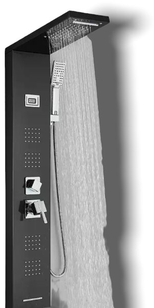 Luxusný sprchový panel Silvio - 5 režimov<span> - </span>Čierna