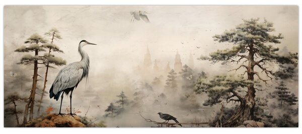 Obraz - Kreslená krajina (120x50 cm)