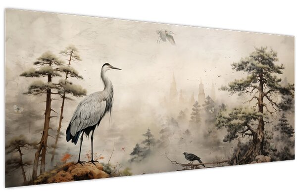 Obraz - Kreslená krajina (120x50 cm)