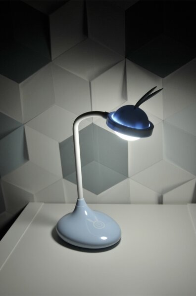 LED Detská dotyková lampička RABBIT LED/0,4W/5V 3000/6500K modrá + USB