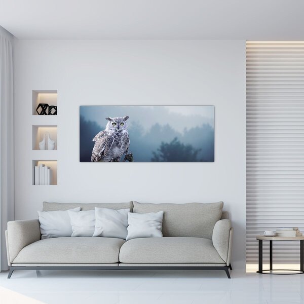 Obraz - Sova snežná (120x50 cm)