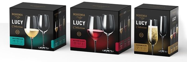 BOHEMIA PRESTIGE LUCY POHÁR NA BIELE VÍNO 480ML SADA 6KS