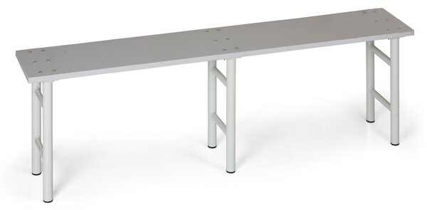 Šatníková lavička, sedák - lamino, 2000 mm, nohy sivé