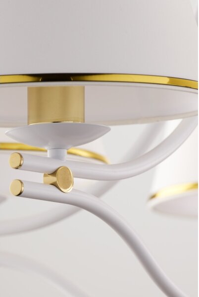 Jupiter 2084 - Závesný luster SAMBA na reťazi 5xE27/15W/230V biela/zlatá