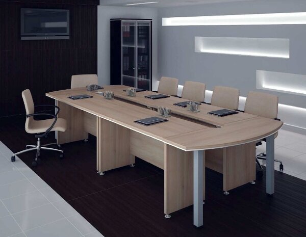Konferenčný stôl TopOffice 370 x 140 cm, agát svetlý