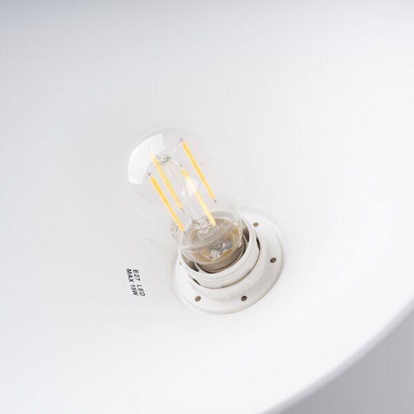 Sollux SL.1325 - Luster na lanku ZUMA 1xE27/15W/230V pr. 30 cm biela