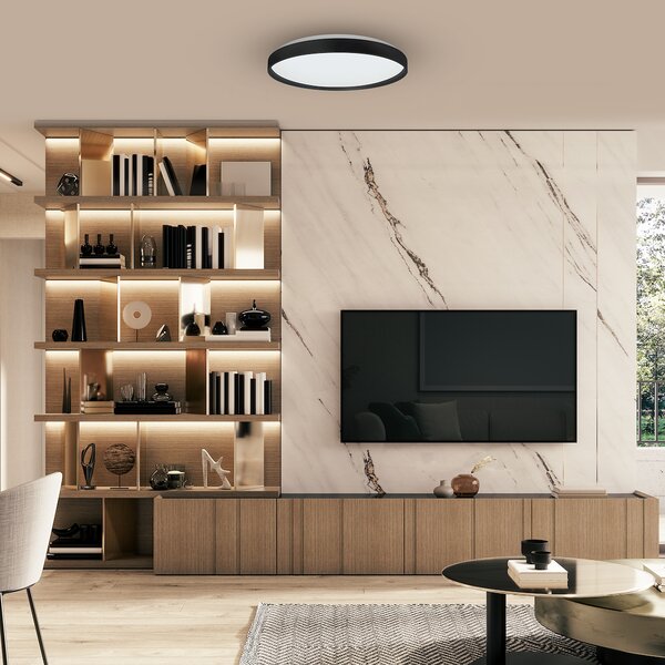 Stropné LED svietidlo Ringo, 1x LED 36w, 3000-6000k, b, RGB, s ovládačom