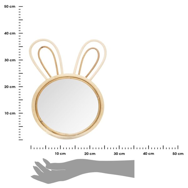 Zrkadlo Rabbit, hnedé