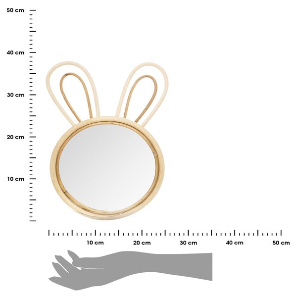Zrkadlo Rabbit, hnedé