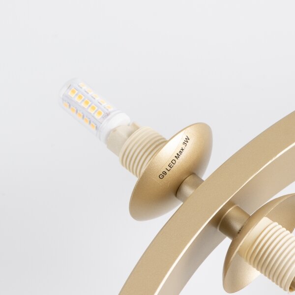 Brilagi - LED Luster na lanku MILLA 15xG9/3W/230V zlatá/biela