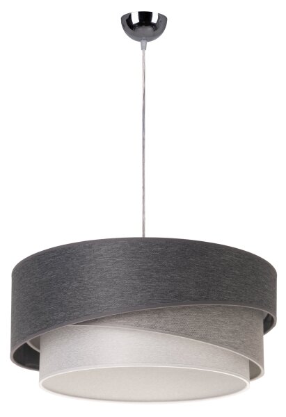 Duolla - Luster na lanku KOBO 1xE27/15W/230V pr. 45 cm antracit/šedá/biela