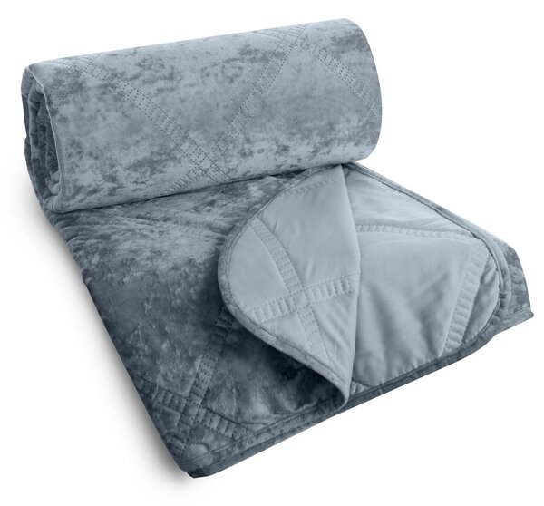 PREHOZ NA POSTEĽ VELVET1 170X210 CM STRIEBORNÝ