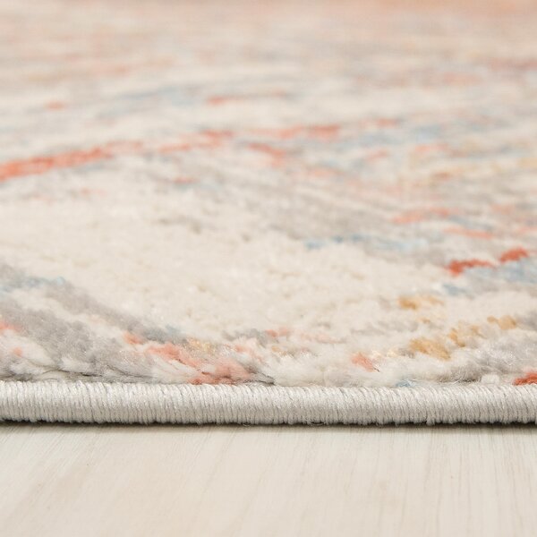 TA Koberec G505C WHITE/SALMON PORTLAND HIK Biely Obdĺžnikový Rozmer: 80x150 cm