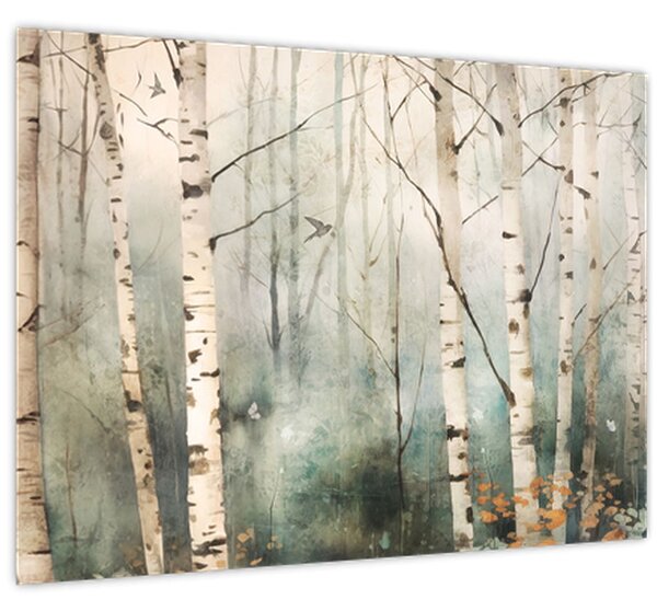 Obraz - Kresba lesného vzoru (70x50 cm)