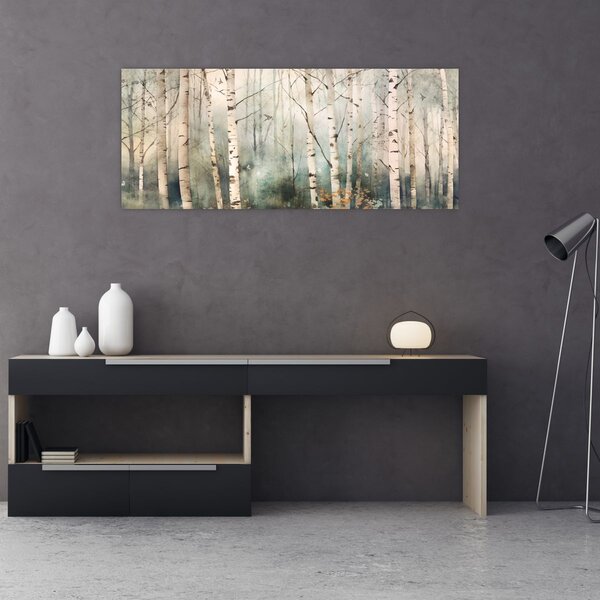 Obraz - Kresba lesného vzoru (120x50 cm)