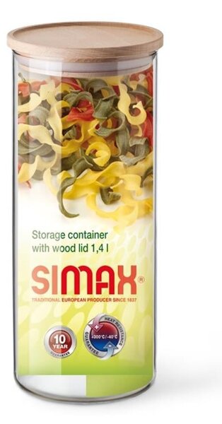 SIMAX NÁDOBA S DREVENÝM VEKOM 1400 ML