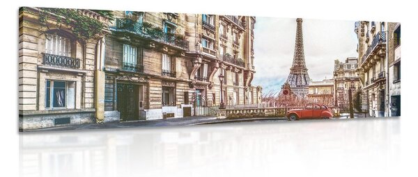 Obraz pohľad na Eiffelovu vežu z ulice Paríža