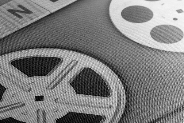 Obraz filmová páska v čiernobielom prevedení