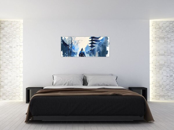 Obraz - Samuraj, aquarel (120x50 cm)
