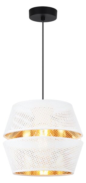 Závesné svietidlo Asti, 1x biele PVC tienidlo, g, b
