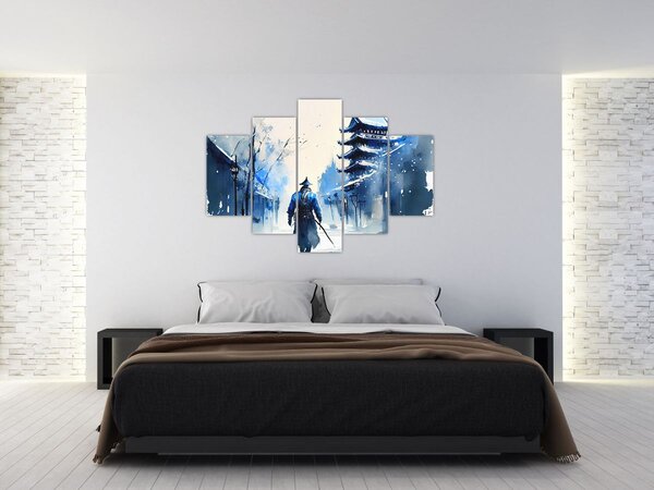 Obraz - Samuraj, aquarel (150x105 cm)