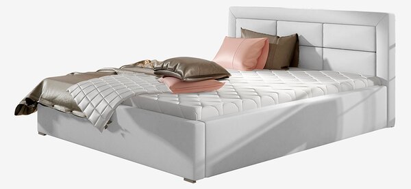 Čalúnená manželská posteľ s roštom Rovigo 200 - biela