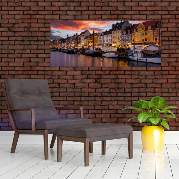 Obraz - Nyhavn, Kodaň (120x50 cm)