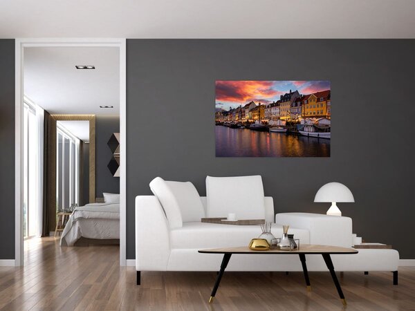 Obraz - Nyhavn, Kodaň (90x60 cm)