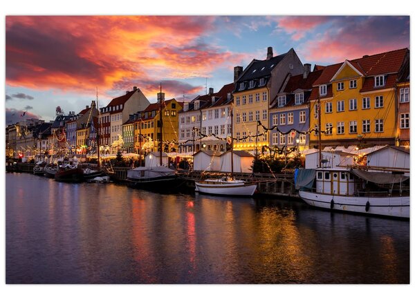 Obraz - Nyhavn, Kodaň (90x60 cm)