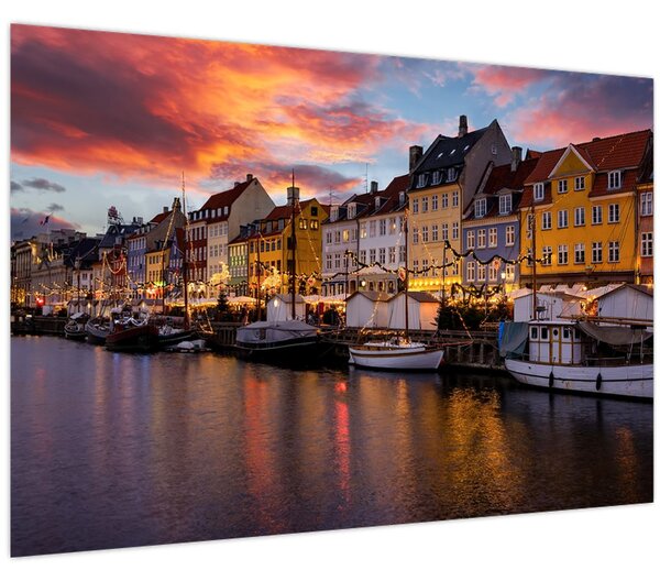 Obraz - Nyhavn, Kodaň (90x60 cm)