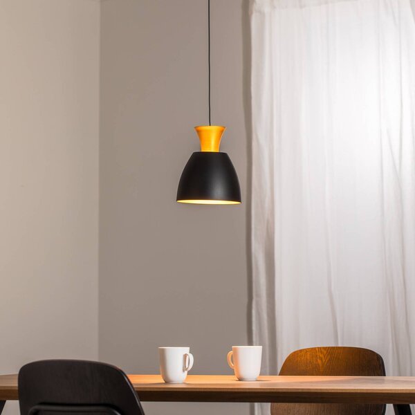 Závesné LED svietidlo Studio Line 51229, čierna/mosadz, Ø 20 cm, Čierna, Obývacia izba / jedáleň, Hliník, Závesné svietidlo