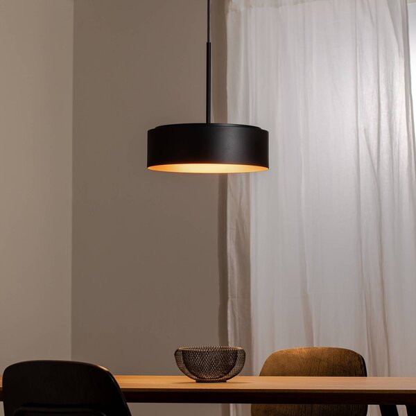 BEGA LED závesné svietidlo Studio Line Ø 36 cm čierno-medené DALI, Čierna, Obývacia izba / jedáleň, Hliník, Závesné svietidlo