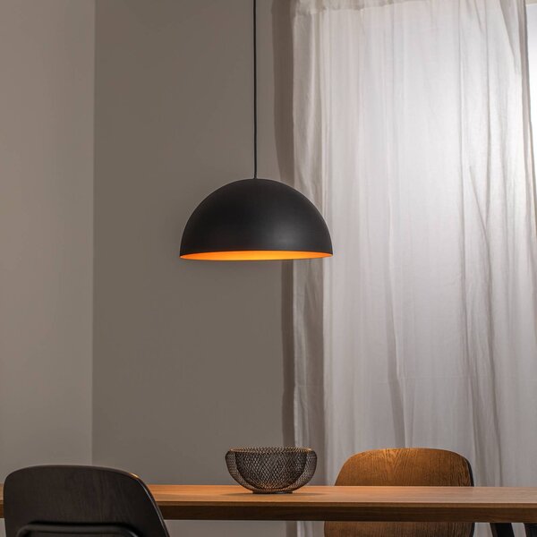 Závesné LED svietidlo Studio Line 50993, čierna/medená, Ø 35 cm, Čierna, Obývacia izba / jedáleň, Hliník, Závesné svietidlo