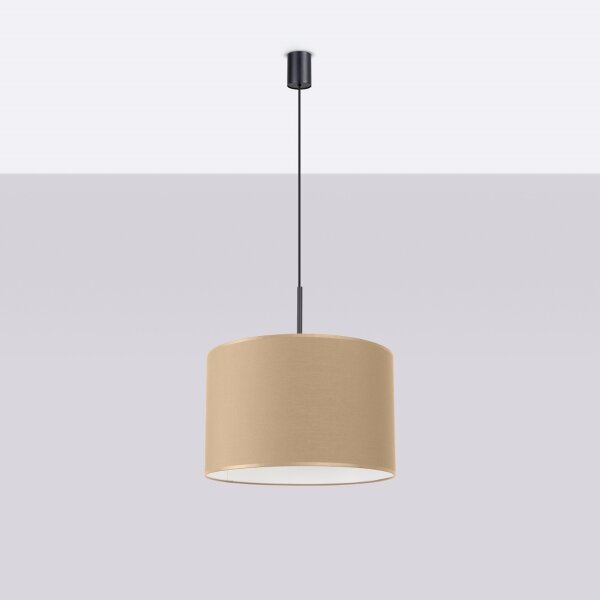 Sollux SL.1849 - Závesné svietidlo na lanku NEVIA 1xE27/15W/230V pr. 40 cm taupe