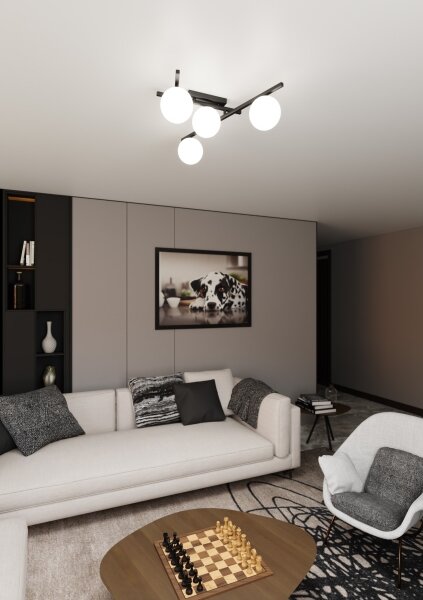 Stropné svietidlo SMART 4xE14/10W/230V čierna/biela