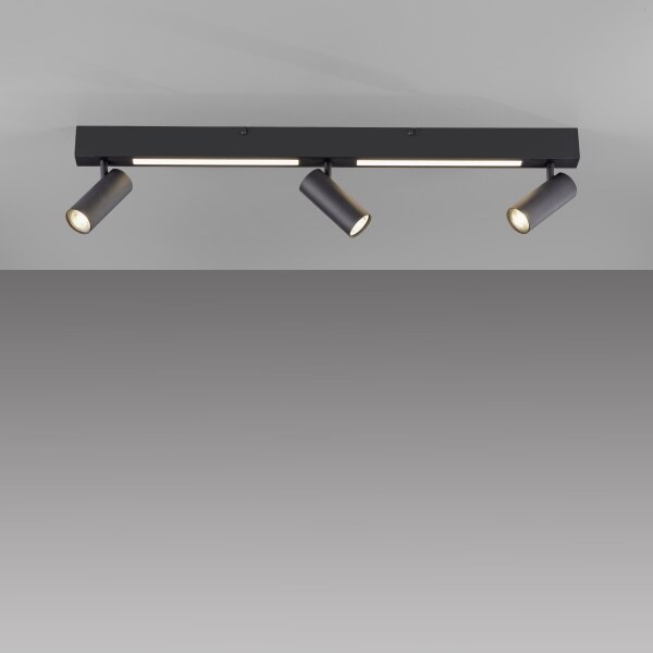 Schöner Wohnen 11794-18 - LED bodové svietidlo DANTE 3xGU10/10W+LED/14,4W čierne