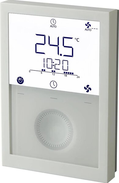 Regulátor izbovej teploty Siemens RDG200T LCD 5–40 °C, 2/3-bodový, PWM, hodiny, FanCoil, 1 ks