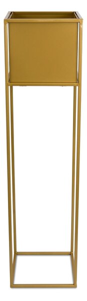 KOVOVÝ KVETINÁČ SO STOJANOM PLAIN 90X24 CM ZLATÁ