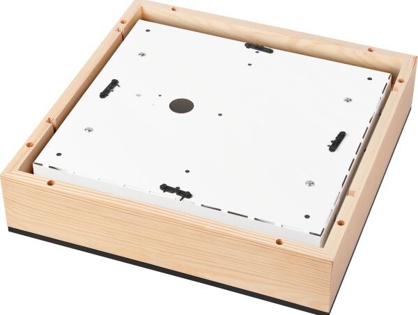 Stropné svietidlo NATURAL SQUARE 4xE27/15W/230V 39x39 cm borovica/čierna