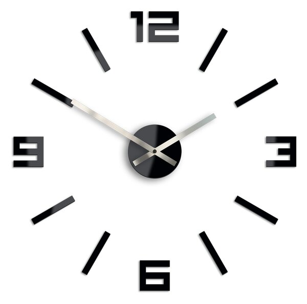 Moderné nástenné hodiny ARABIC BLACK black (nalepovacie hodiny na stenu)