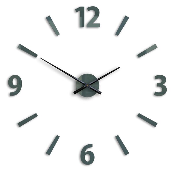 Moderné nástenné hodiny KLAUS GRAY HMCNH061-gray (nalepovacie hodiny na stenu)