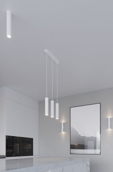 Sollux SL.1868 - Závesné svietidlo LAGOS na lanku 2xGU10/10W/230V biele