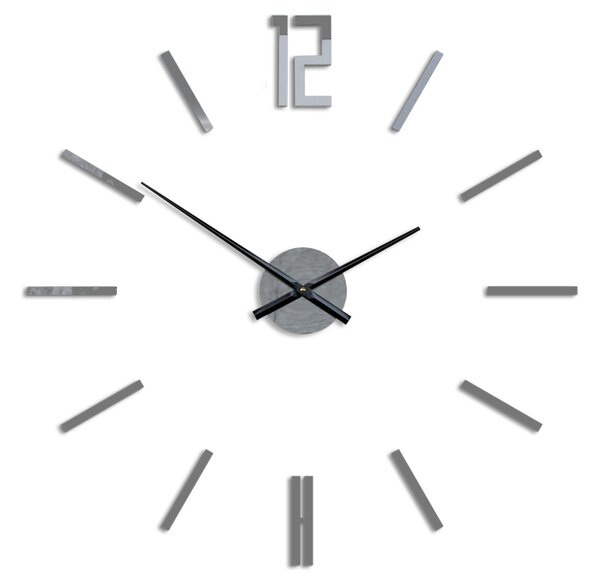 Moderné nástenné hodiny CARLO GRAY HMCNH057-gray (nalepovacie hodiny na stenu)