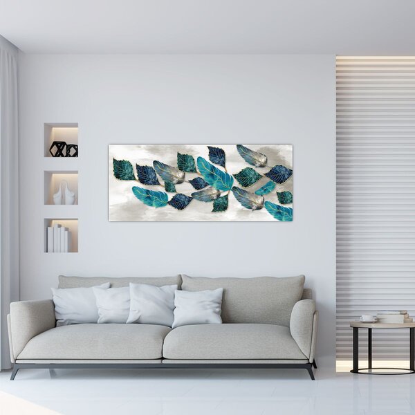 Obraz - Ilustrácie peria (120x50 cm)