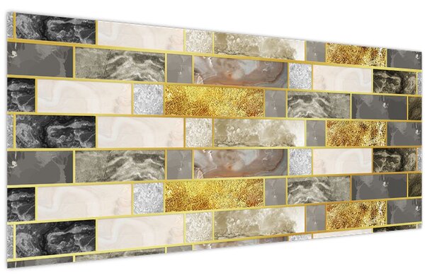 Obraz - Dekor s textúrami (120x50 cm)